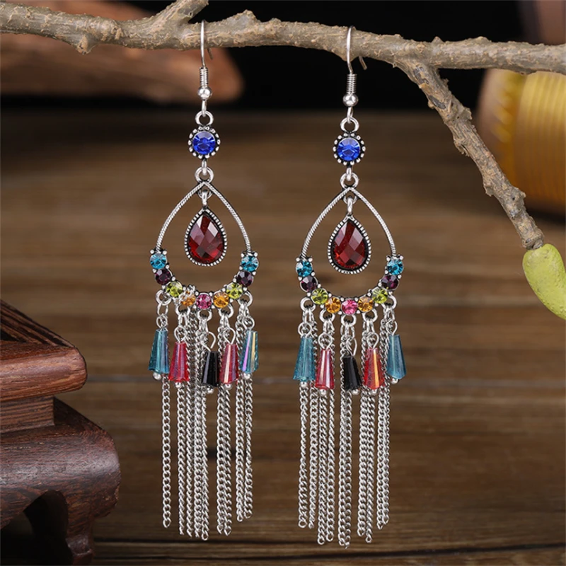 

Креативные полые серьги в форме капли, женские длинные серьги с кисточками, ювелирные изделия, серьги