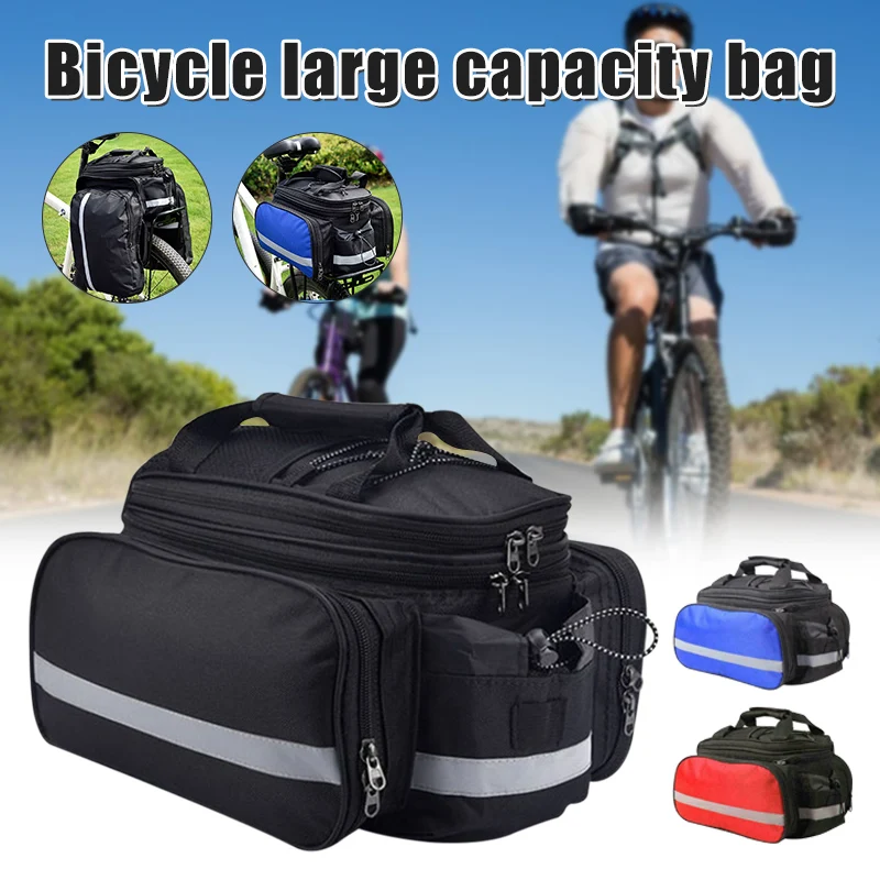 

Bicycle Rack Bag Bike Rear Seat Bag Mountain Road Bike Rack Carrier Trunk Bag Pannier Handbag with Waterprooaf Cover B99