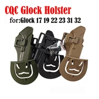tactical hunting gear belt holster quick drop glock gun holster with gun accessories for glock 17 19 22 23 31 32