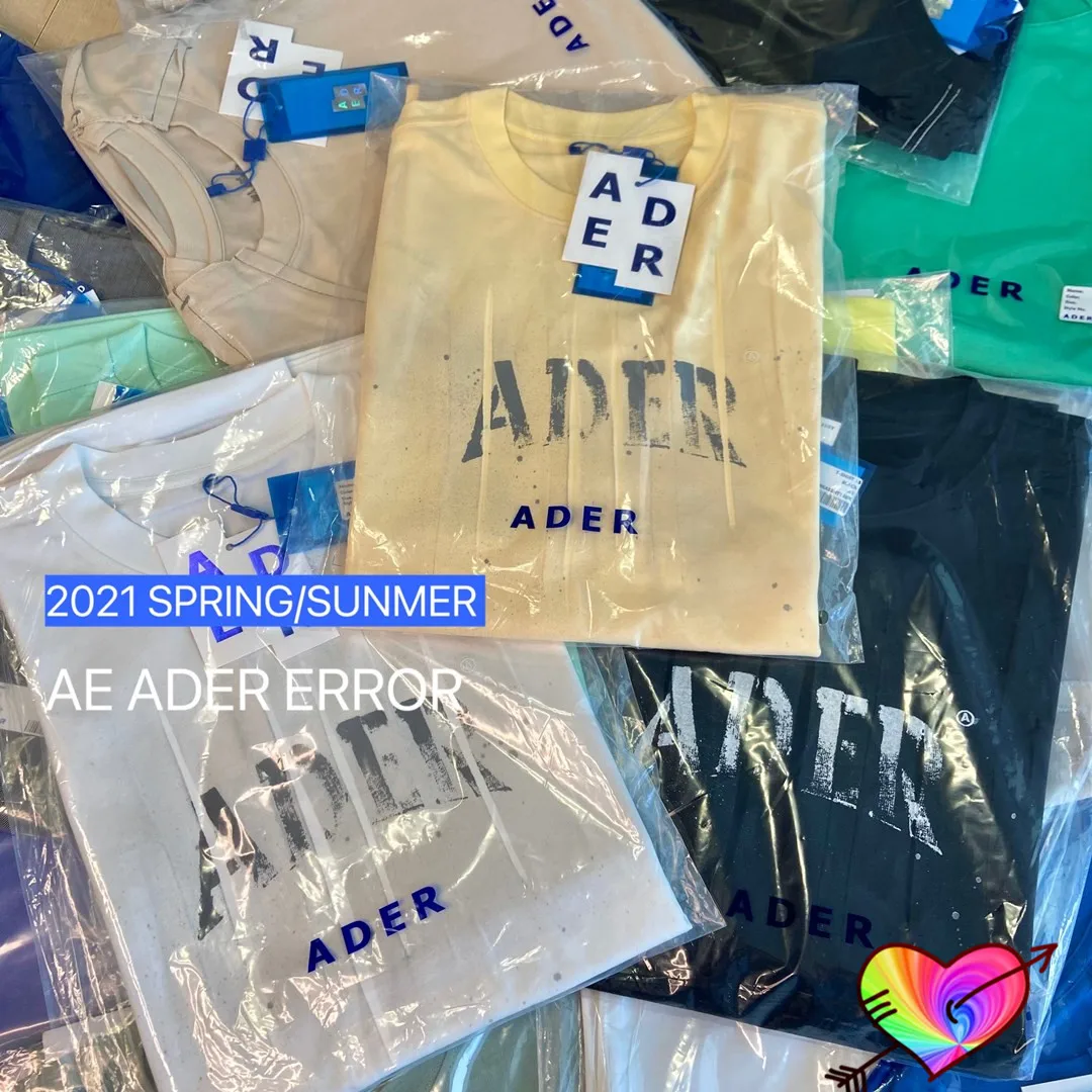 

ADER ERROR Water Mark T-shirt 2021SS Men Women High Quality Grey ADER Letter Logo Print Adererror Tee Meteor Tops Short Sleeve