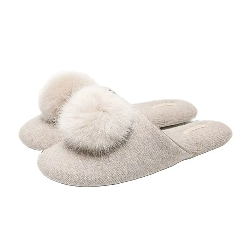 Suihyung/женская домашняя обувь Мягкие теплые женские домашние тапочки Меховые