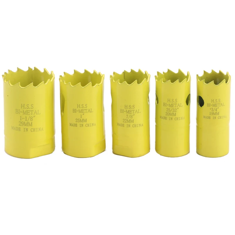 19Pcs Bi Metal Hole Saw Cutter Kit Blade Drilling Tool Arbor Pilot Drill Set for Wood Carpenter Plumber DB04037 | Инструменты