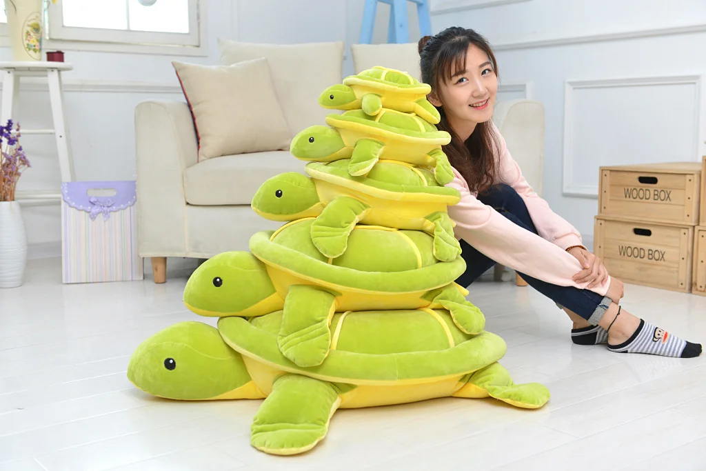 Green Big Eyes Turtle Plush Toys Tortoise Animals Dolls Doll Soft Stuffed Animal Cushion for Children | Игрушки и хобби