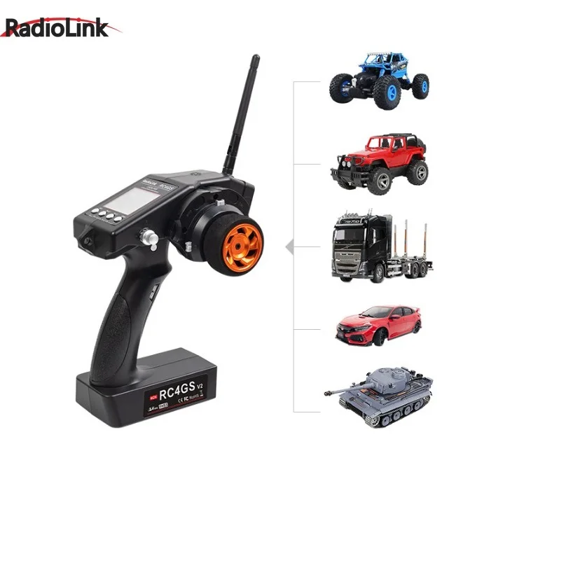 Radiolink RC4GS передатчик 2 4G 4CH пистолет контроллер + R7FG гироскоп внутри приемник для 4
