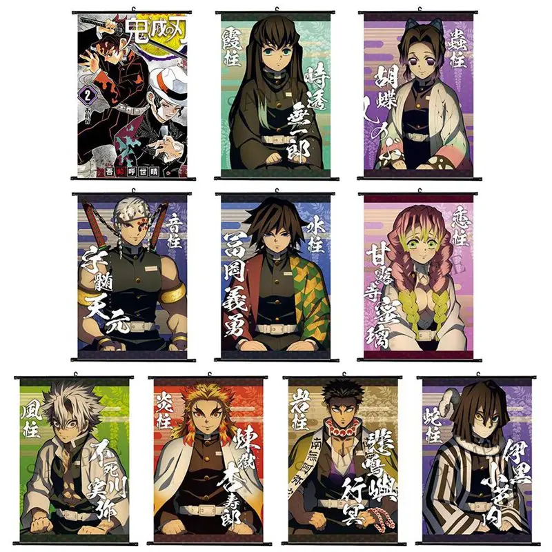 

Anime Demon Slayer: Kimetsu no Yaiba Tanjirou Nezuko Anime manga wall Poster Scroll Gift Collection 21*30CM