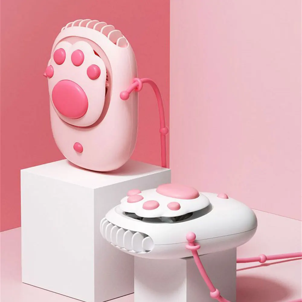 

Hanging Neck Fan Handheld Portable USB Charging Three Adjustable Gears Built-in Bracket