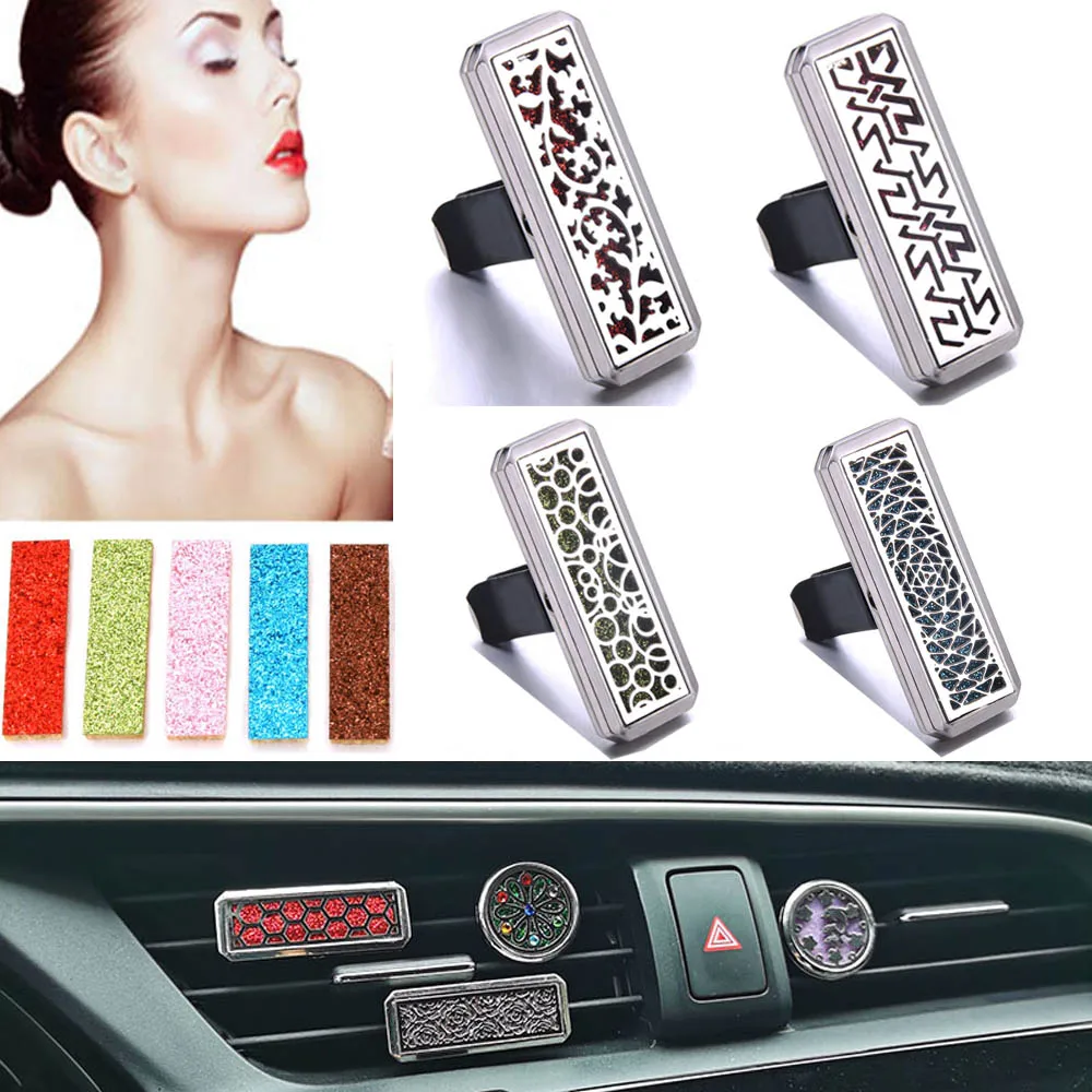

Aromatherapy Diffuser Necklace Open Aroma Locket Pendant Essential Oil Diffuser Car Air Freshener Car Perfume Diffuser Clip