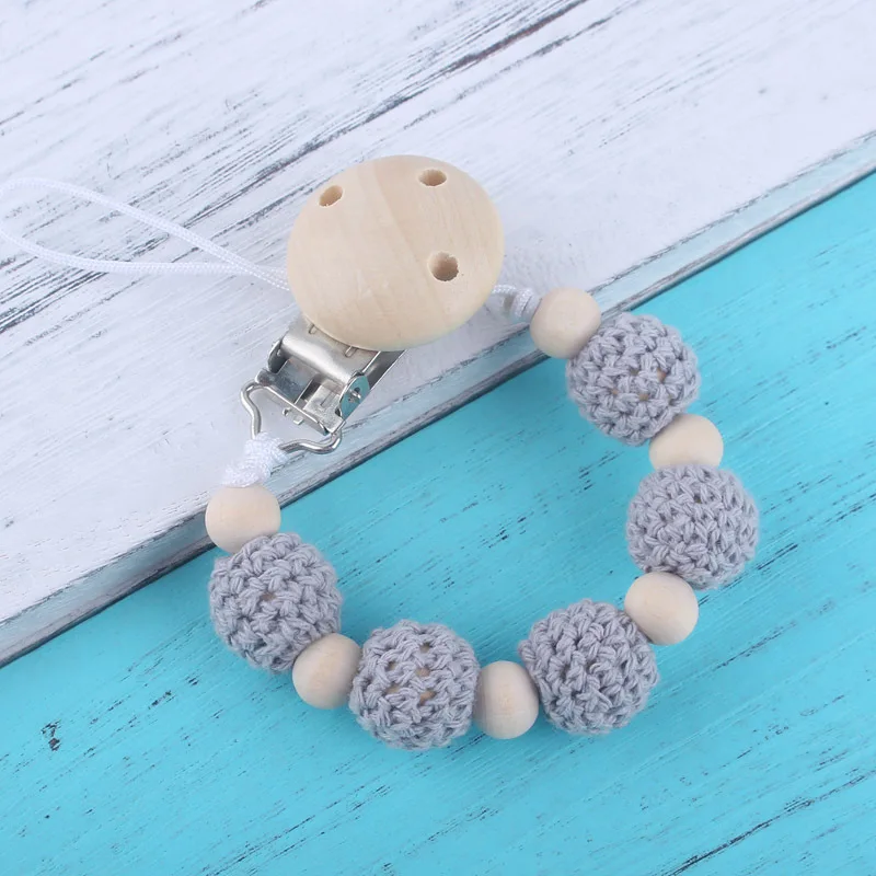 1 шт. деревянные бусины детские соски зажимы цепи крючком бука Детские Товары для