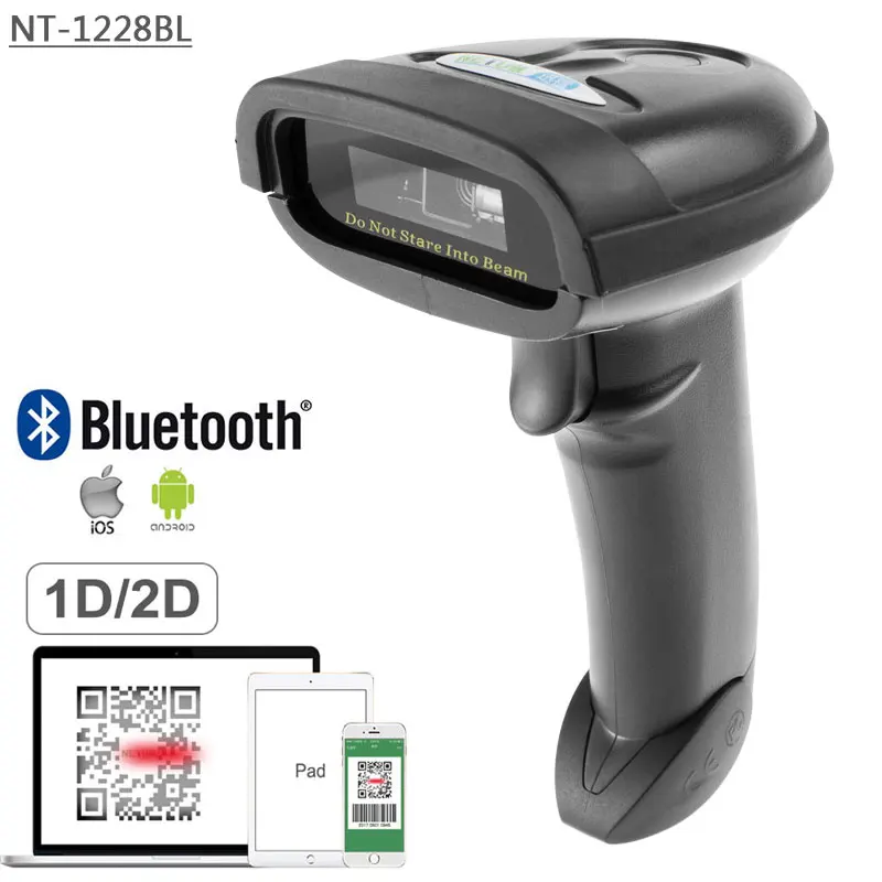NETUM M2 Беспроводной сканер штрих-кода и M7 Bluetooth CCD Scanne и M5 проводной 2D устройство считывания qr-кодов usb-считыватель штрихкодов штрих-кодов для POS и инвентаризации - Цвет: 1228BL Bluetooth 2D