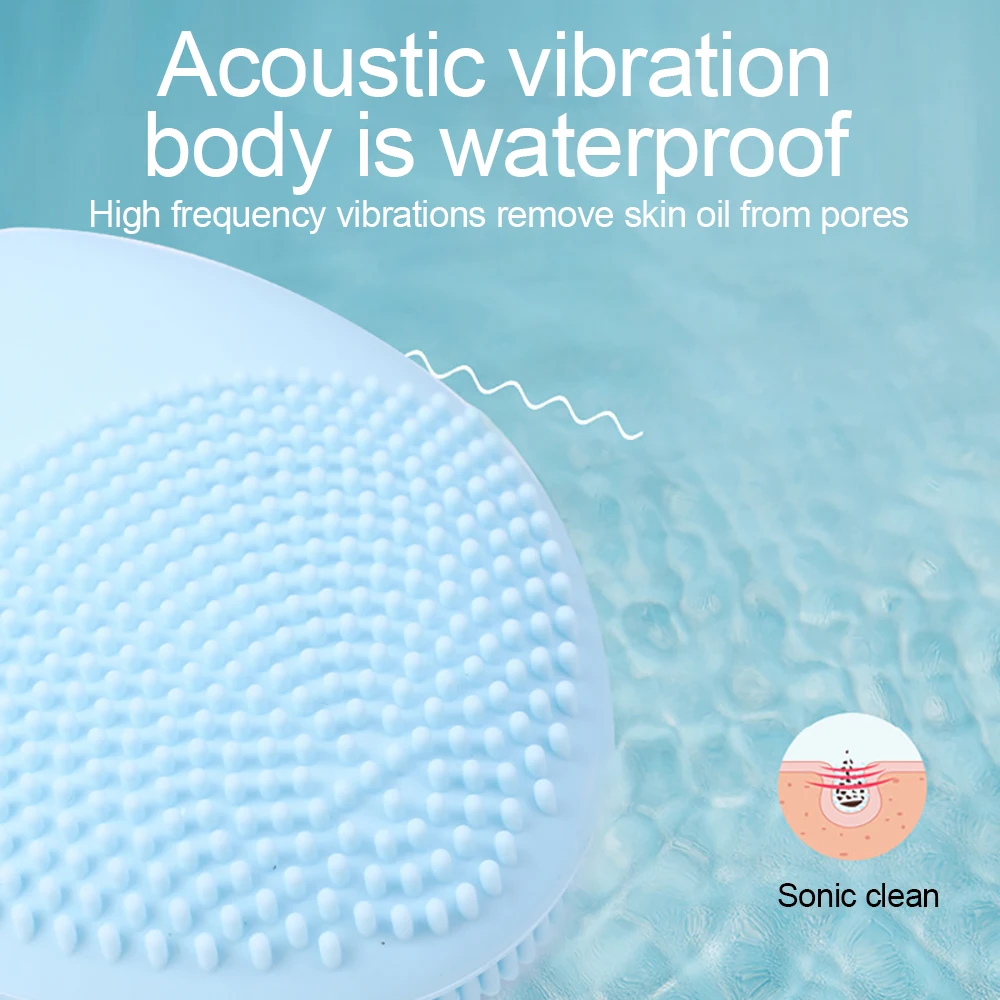 Электрическая Очищающая щетка ультразвуковая Вибрация глубокое очищение черных