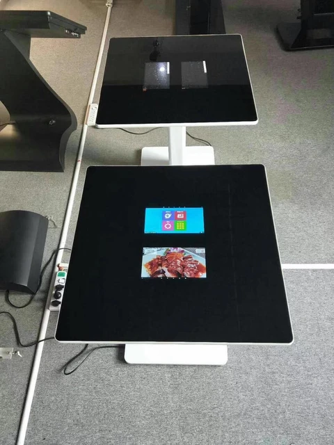 Pc built in touchscreen interactive digital canteen food ordering table