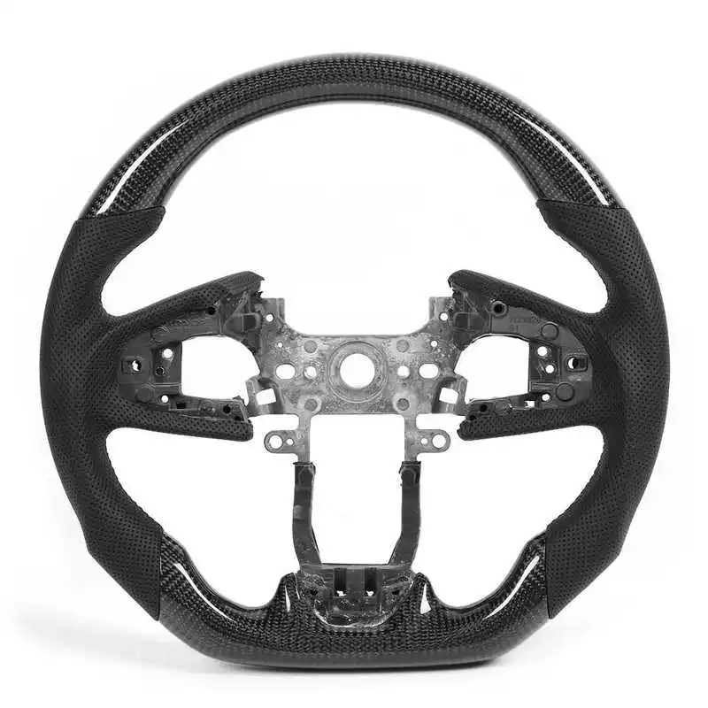Рулевое колесо наппа Preforated кожа с черной прошивкой Подходит для Honda Civic FC Type-R FK8