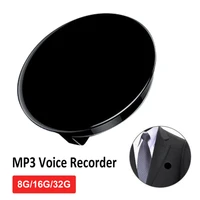 badge clip voice recorder mini hd voice audio recorder portable noise reduction recording for kids students adult