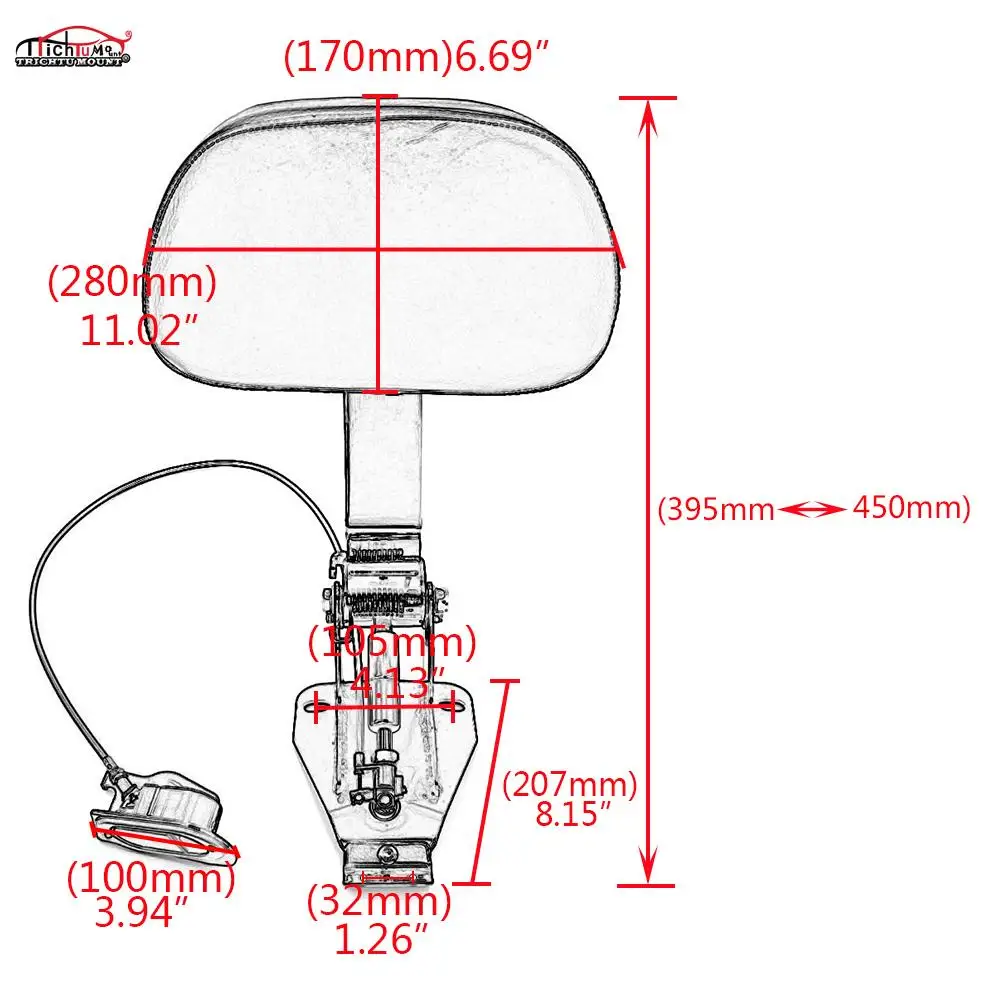 

Motorcycle Adjustable Driver Rider Seat Backrest Mounting For Harley Touring Road King Electra Glide Road Glide FLHX FLTR FLHRC