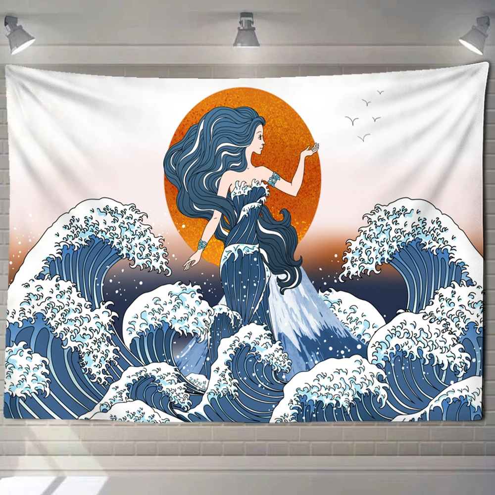 Японский одеяло большой гобелен КИТ арована Дракон Тотем Феникса стене висит в