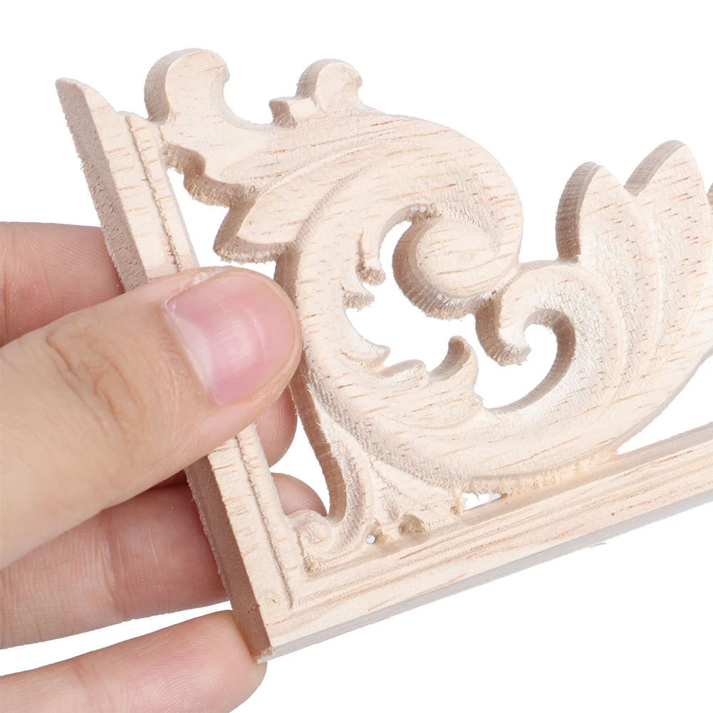 4 шт. винтажная резьба по дереву в европейском стиле угловая аппликация наклейка