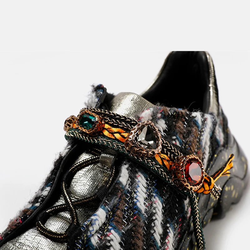 Delivr/женские ботинки с массивным каблуком женские повседневные кроссовки на