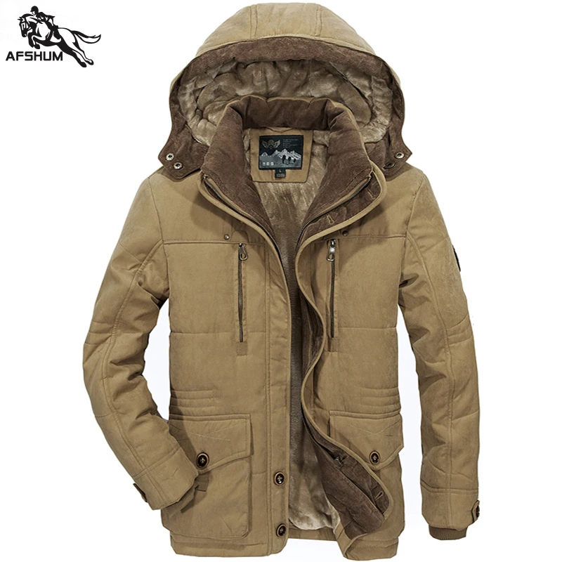 Парка мужская зимняя с капюшоном теплая куртка повседневное пальто большие