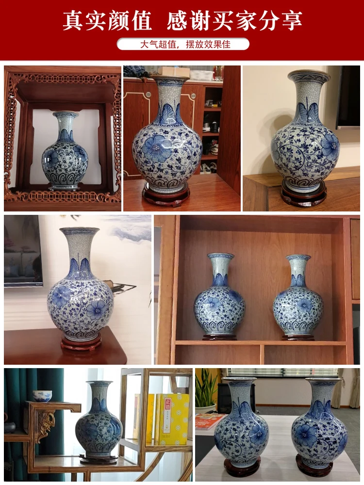 Керамическая ваза Jingdezhen в античном стиле официальная печь китайская бытовая