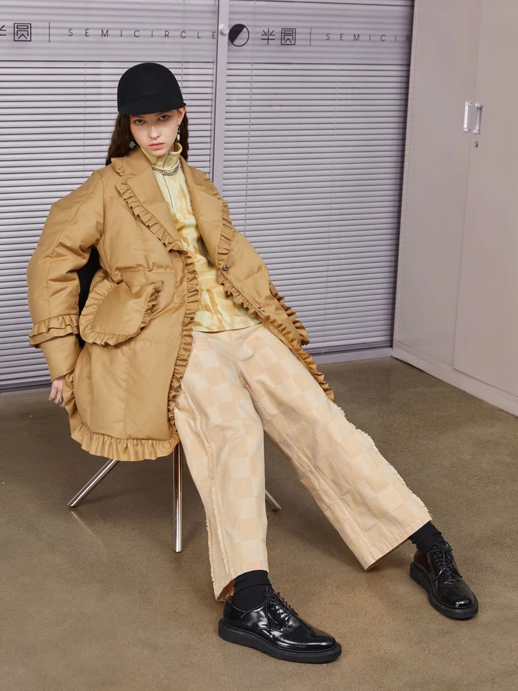 Goede Fall Winter 2020 Collectie Originele Ontwerp Plaid Denim Broek Vrouwen Jeans