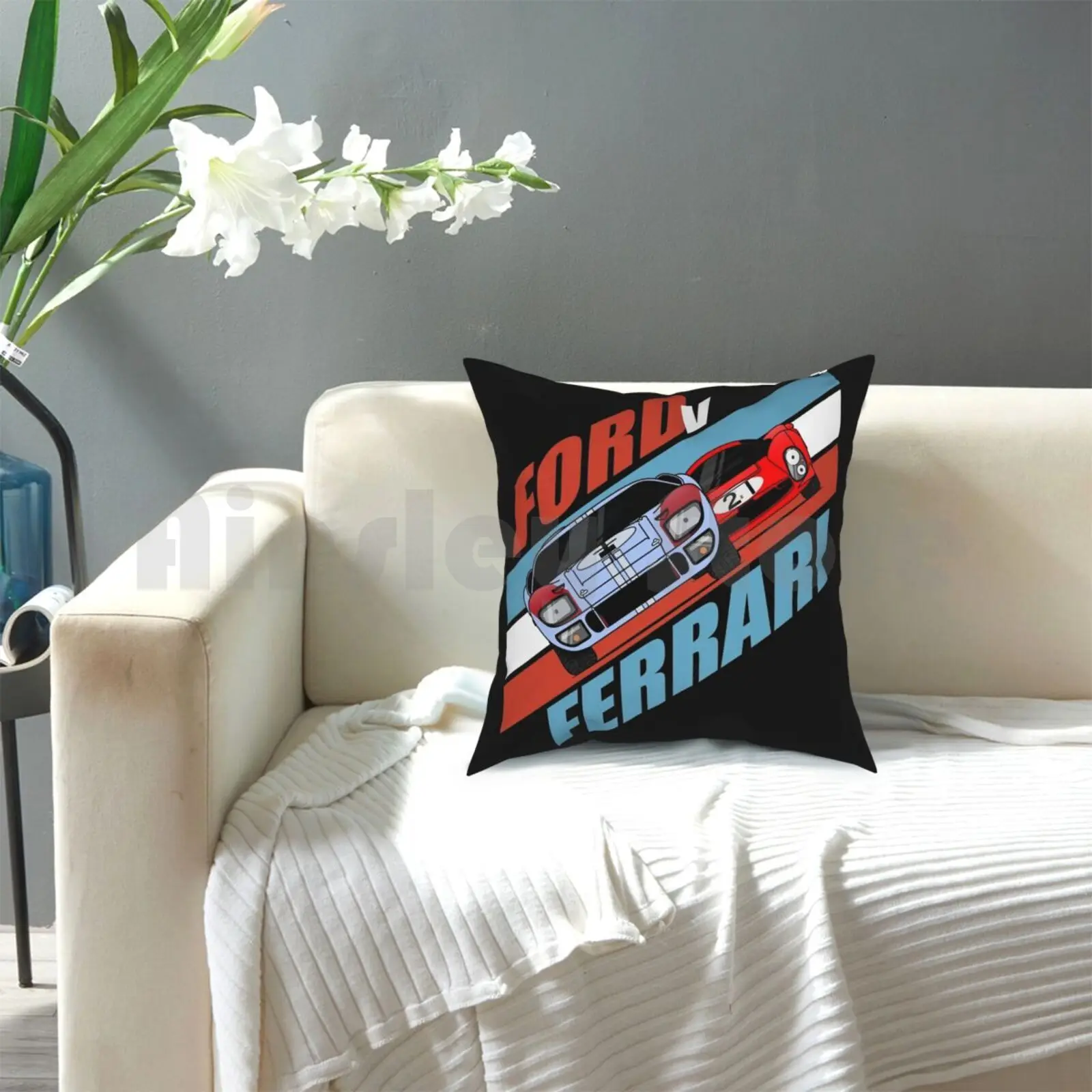 Чехол-Подушка Vs с принтом для дома мягкая декоративная подушка Le Mans 24H Gt Gt40 1966