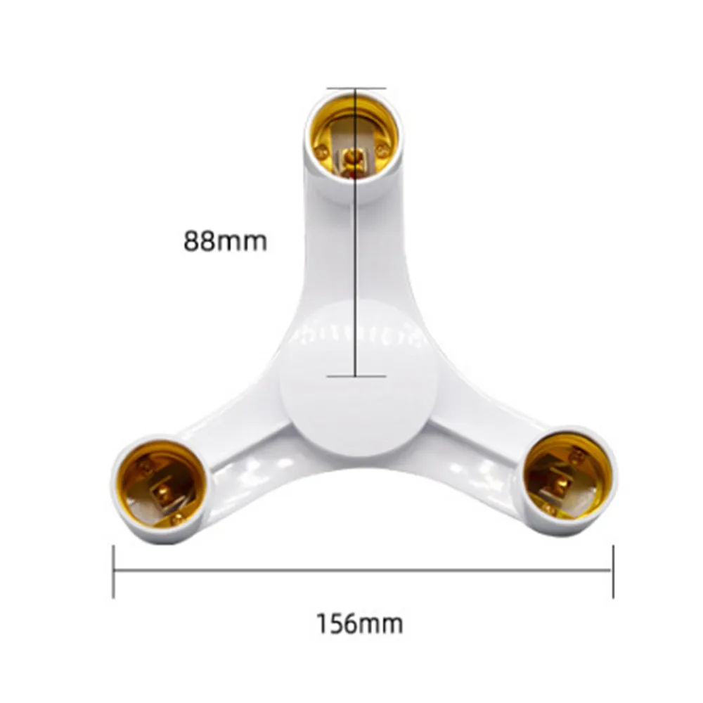 

5pcs 3In1 E27 to E27 extended LED Lamp Bulbs Socket Splitter Adapter Holder For Photo Studio