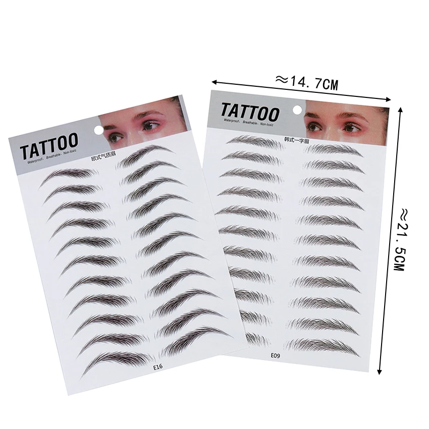 

1 Sheet Long Lasting Natural Fake Eyebrow Lamination Eyebrows Makeup Waterproof Eyebrow Tattoo Sticker Beauty Supplies