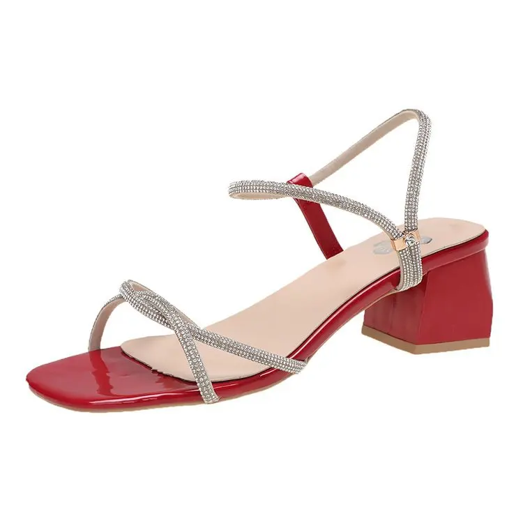 

2021 Woman Sandals Ladies Open Toe Ankle Strap Thick heel Shoes Female Summer New Woman Fashion Casual Sandals Pumps Shoes