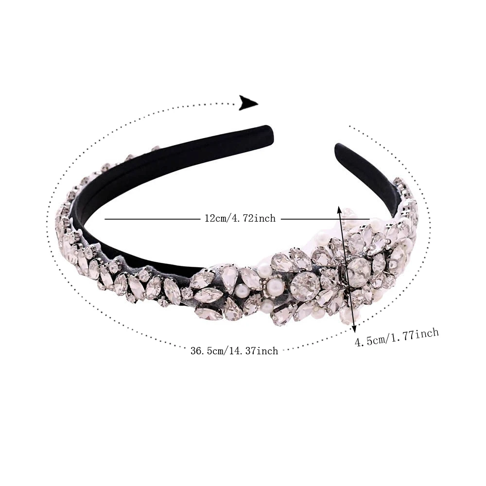 

TRiXY S350-FG Stunning Rhinestone Bridal Hair Accessories Wedding Tiara Bridal Headband Baroque Hair Band Wedding Headpieces