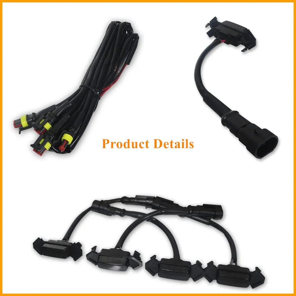 BeCar 4 шт. прозрачные/дымчатые линзы белый светодиод Передняя решетка освещения