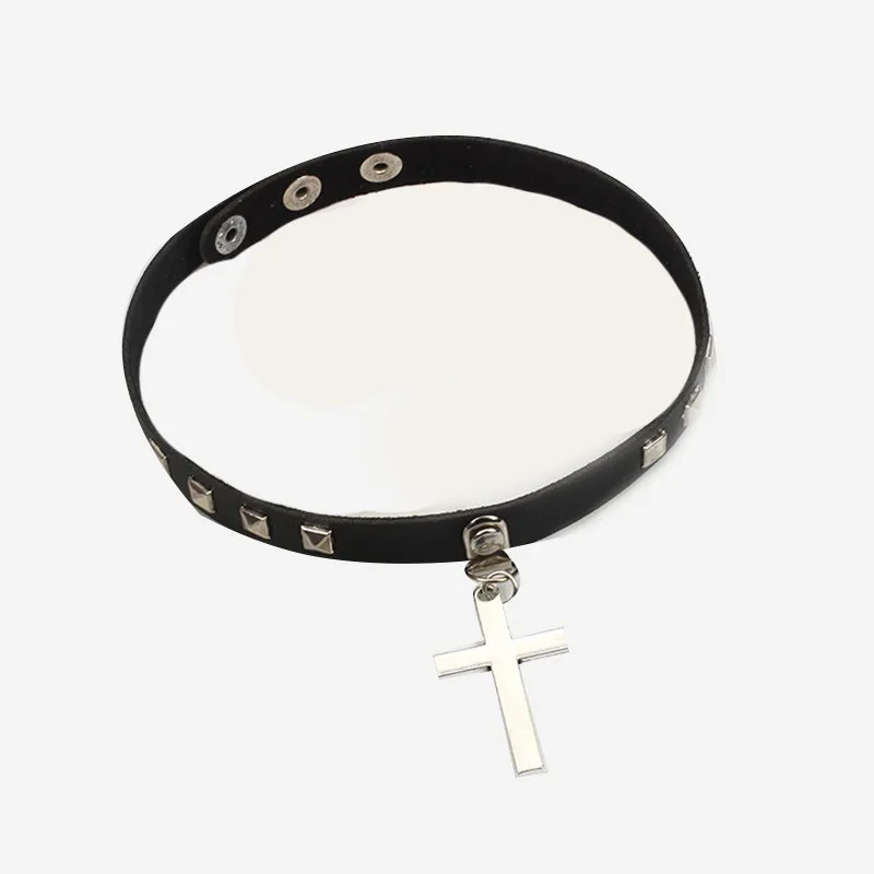 Ожерелье Egirl в стиле Харадзюку с подвеской крестом сексуальное ожерелье чокер