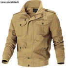 Куртка-карго Мужская в стиле милитари, Модная приталенная повседневная куртка, Байкерская верхняя одежда, бейсбольная куртка-карго, размера плюс