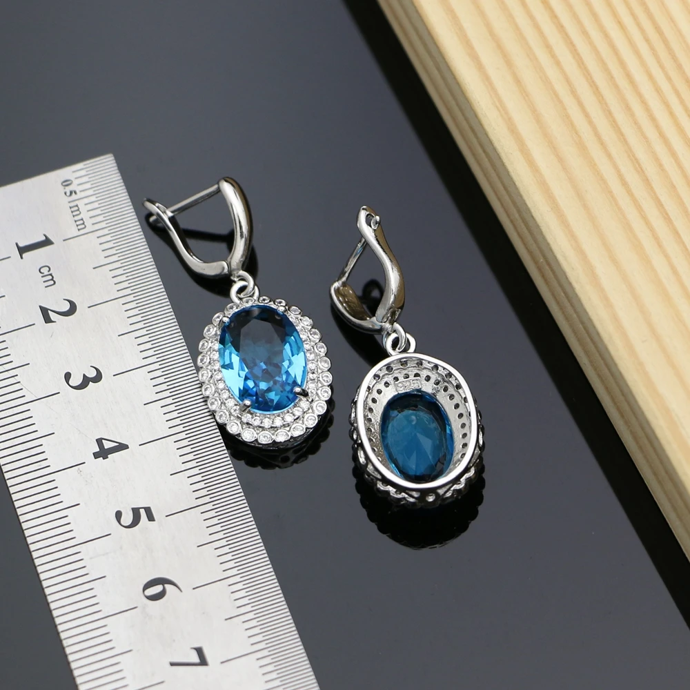 Женские серьги из серебра 925 пробы с натуральным Цирконом|Серьги-подвески| |