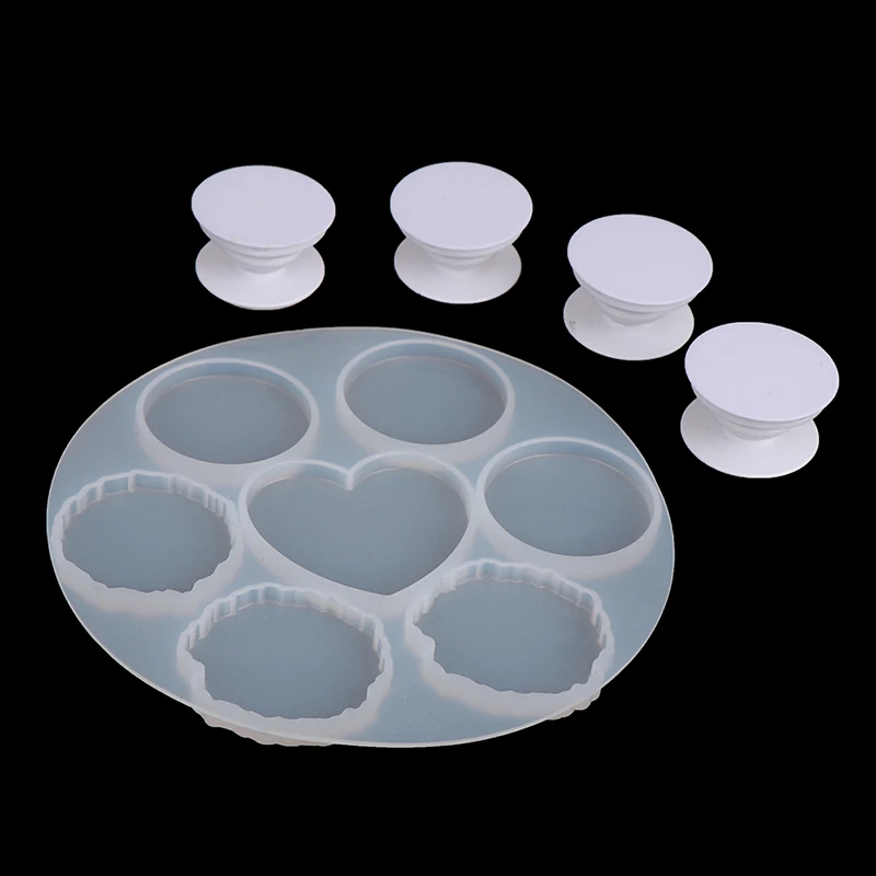 

DIY Crystal Epoxy Resin Mold Airbag Mobile Phone Bracket Irregular Marble Round Silicone Mold For Resin