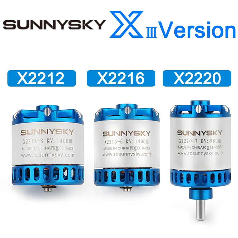 SUNNYSKY X2212-III X2216-III 880KV 950KV 980KV 1100KV 1150KV 1250KV 1400KV 2200KV motor for RC