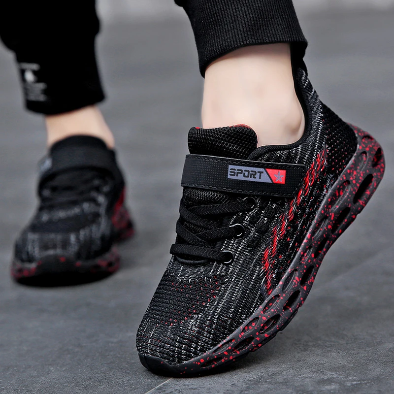 Детские кроссовки для бега брендовая Ультралегкая дышащая сетчатая обувь на