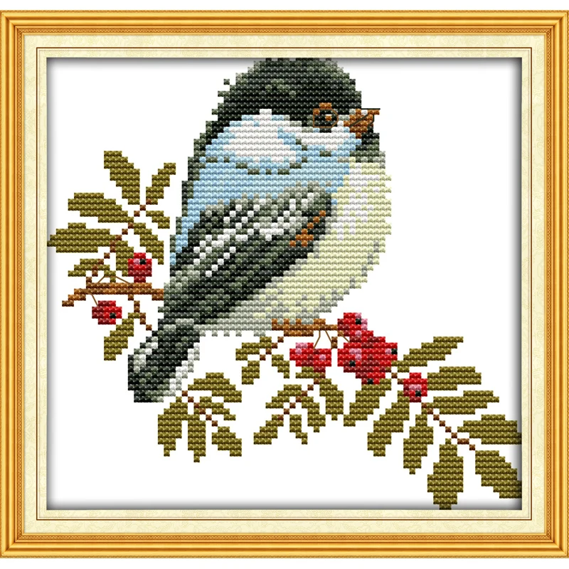 

Everlasting Love A Nice Little Bird Chinese Cross Stitch Kits Ecological Cotton Stamped 11CT DIY New Year Decorations For Home