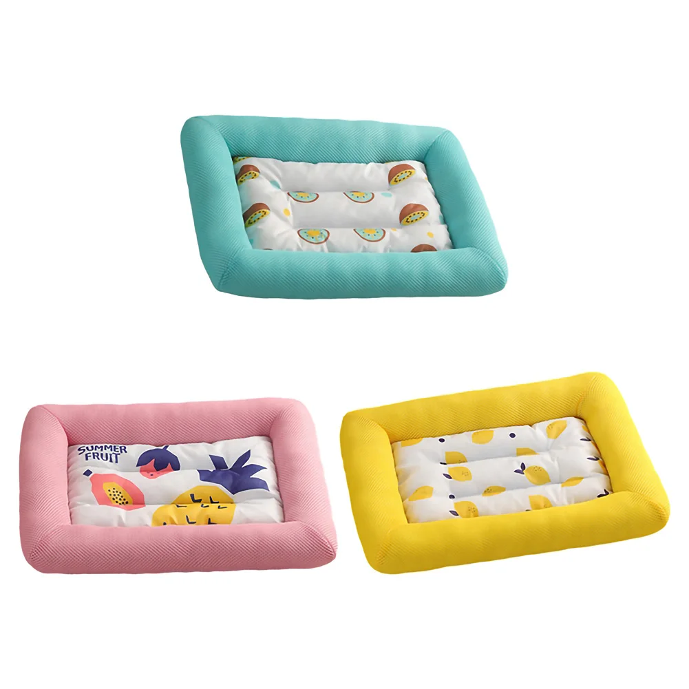 

Дышащий охлаждающий коврик для собак, подстилка для летней кровати для собак, нескользящее покрывало для льда, моющийся охлаждающий коврик ...