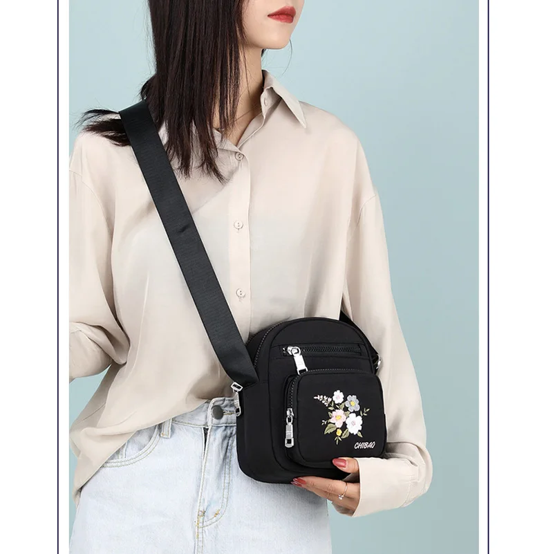 Новые поступления 2020 маленькие сумки на молнии с вышивкой популярные женские