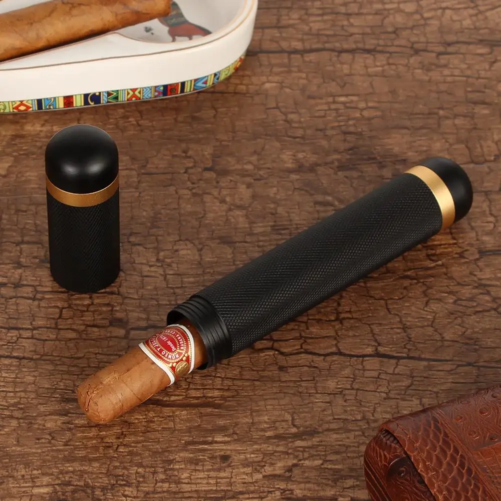 Портативная металлическая мини трубка для сигар GALINER с одним держателем Cohiba
