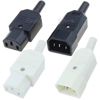 new wholesale price 10a 250v black iec c13 male plug rewirable power connector 3 pin ac socket
