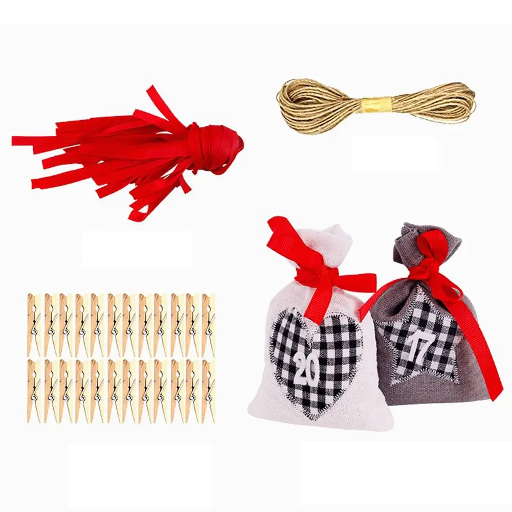 Рождественские Сумки с календарем календарь для самостоятельной сборки сумка