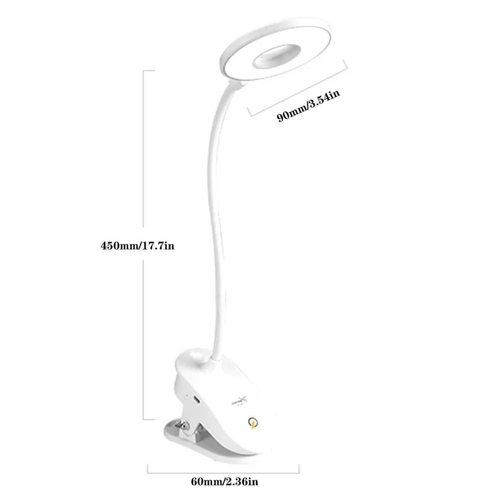 

Matte White LED Desk Light Lighting Clip Careful Ring Light For Computer Webcam USB Laptop Beautiful Light With Clamp
