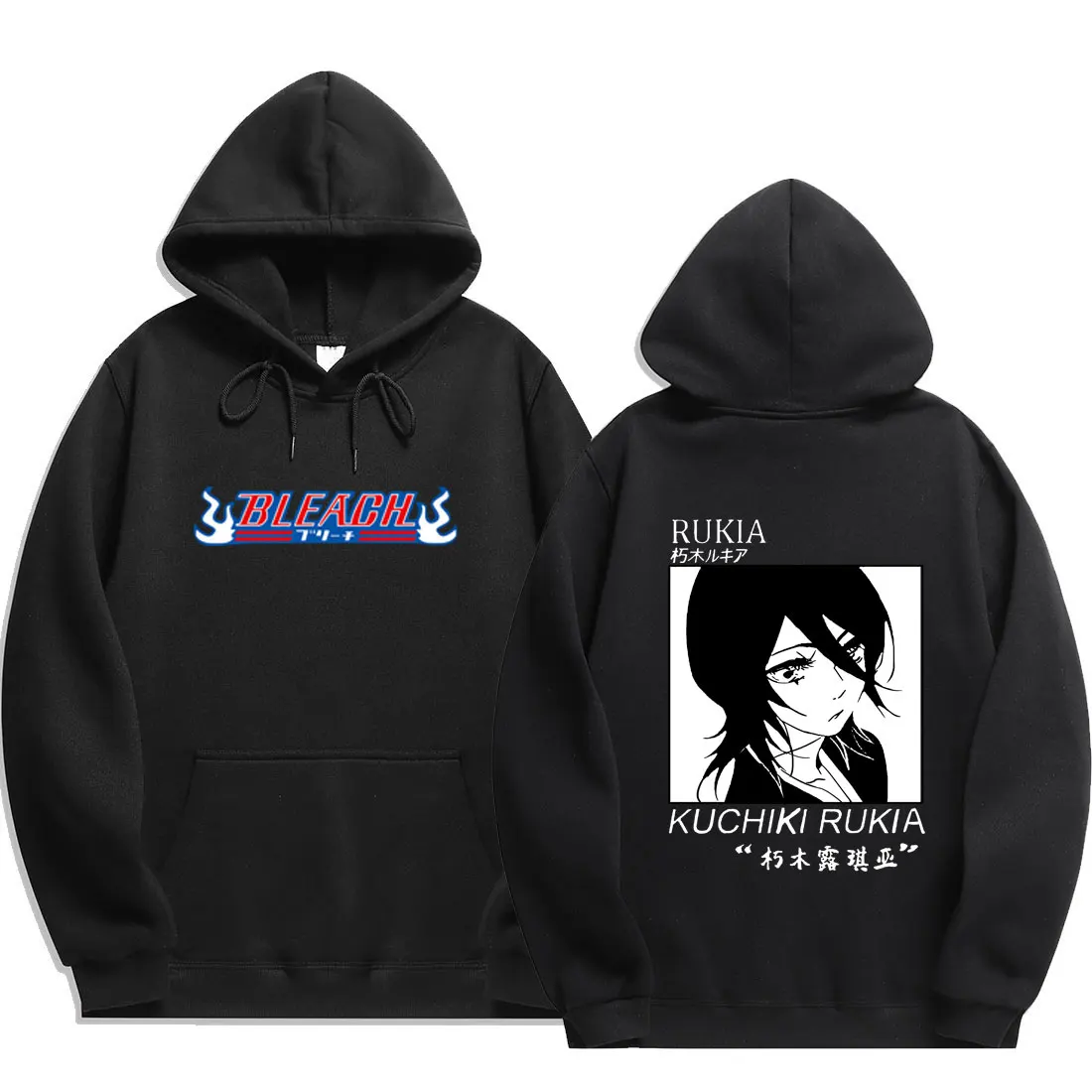 

Толстовка мужская с японским аниме принтом отбеливателя, Модный свитшот унисекс с капюшоном, повседневные Простые пуловеры, худи, Осень-зим...