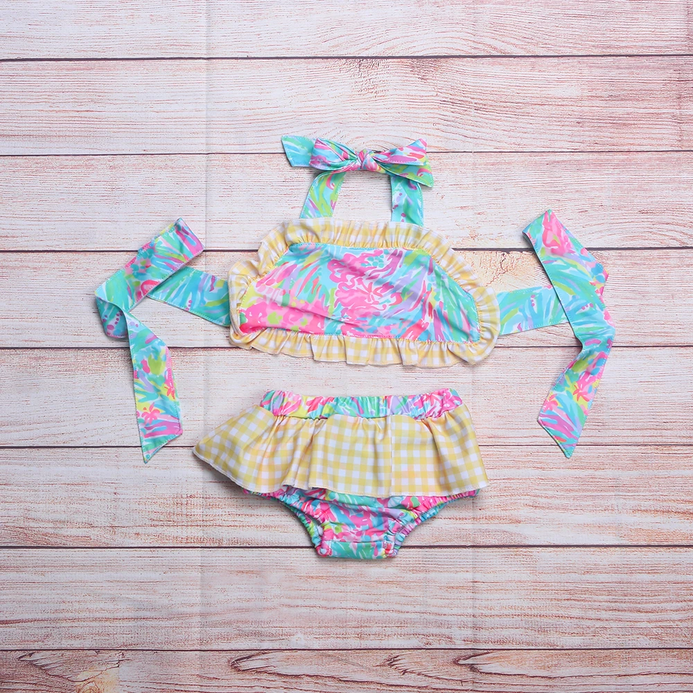 

Новинка лета 2022, стильный детский купальник из 2 предметов, детское платье без рукавов, пляжная одежда, детская одежда