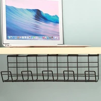 1pc under desk cable management tray iron cable organizer cable storage rack wire cord power strip adapter organizer shelf
