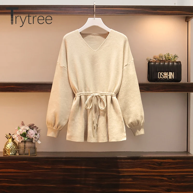 Осенне-зимний комплект из двух предметов Trytree 2020 повседневный свободный