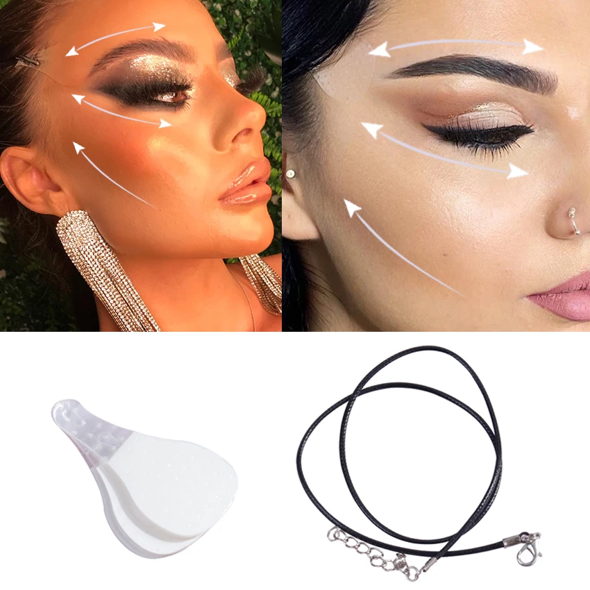 

10 шт., невидимые наклейки для лица V-образной формы