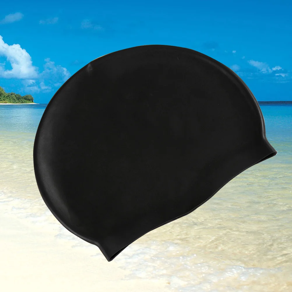 

Unisex Silicone Swimming Waterproof Swim Caps Swimming Hat Sports Elastic Swimming Hat Rubber Swimming Accessory for Adult Men