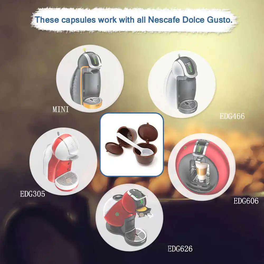 4x многоразовая кофейная капсула чашка для Dolce Gusto Nescafe фильтра Pro | Дом и сад